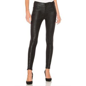 J Brand Womens Size 25 Maria Cristalline Black Coated Skinny Jeans Stretch